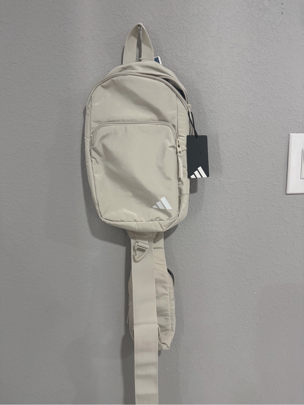adidas Cream Crossbody Sling Bag